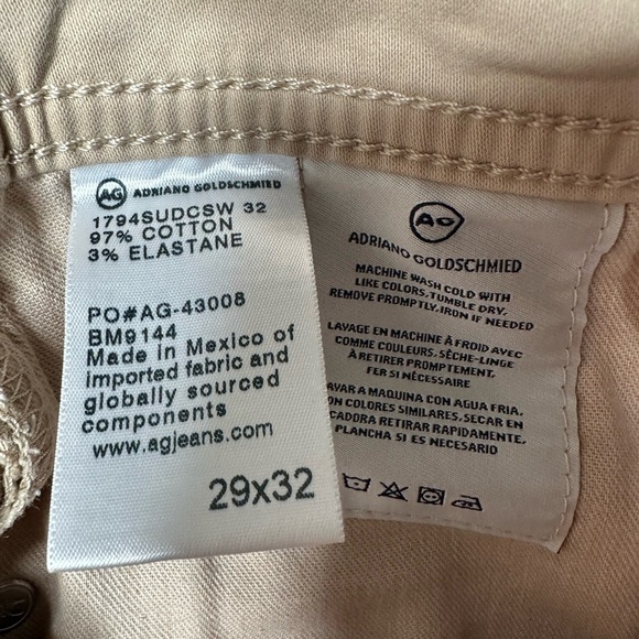 AG Adriano Goldschmied Everett SUD Sueded Slim Straight Pants in Chestnut 29x32 - Picture 12 of 15